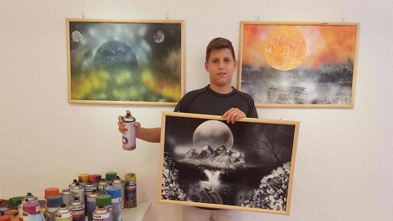 Csodákat művel a festékszóróval Zoli, Zagyvarékason már kiállítása is nyílt