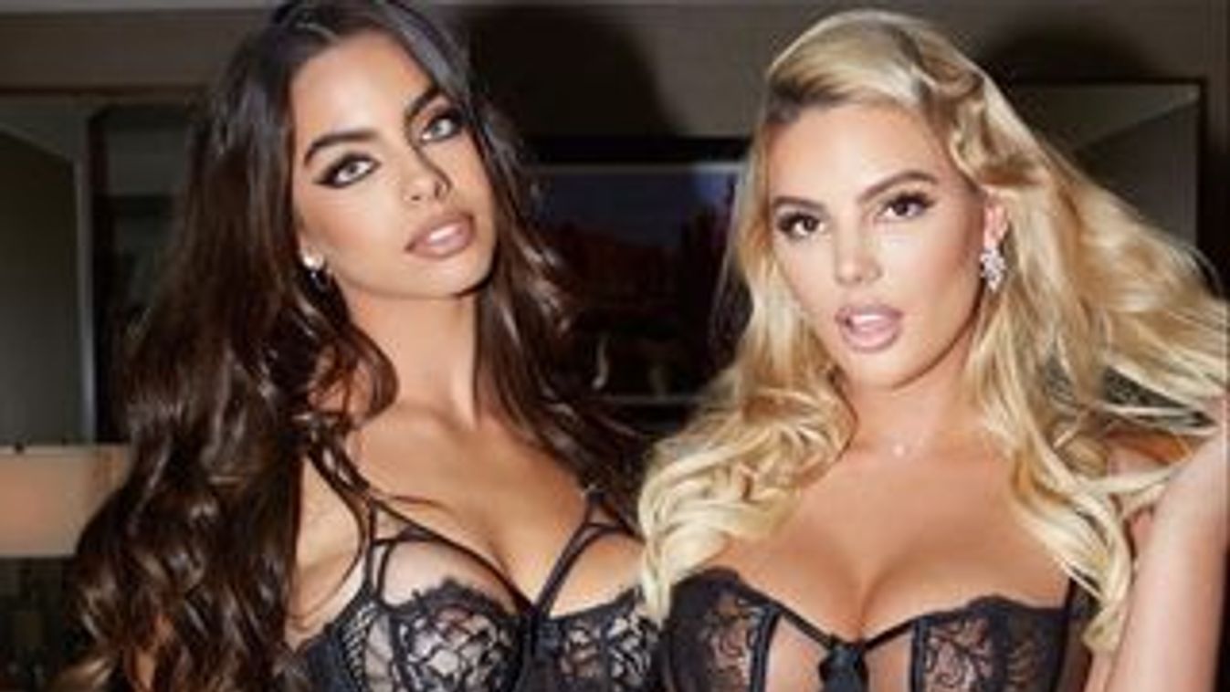 Áttetsző fehérneműben pózol barátnőjével a magyar Playboy-modell