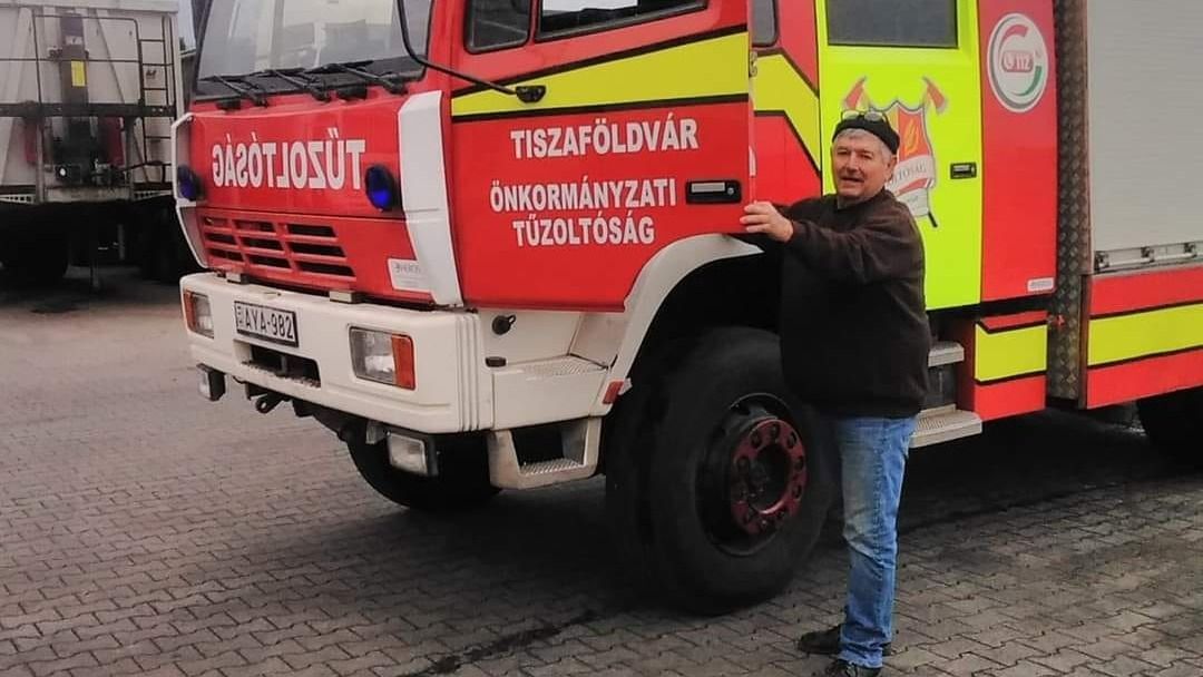 tűzoltó,r. kiss imre, tűzltóautó,Tiszaföldvári Önkormányzati Tűzoltó Parancsnokság,steyr