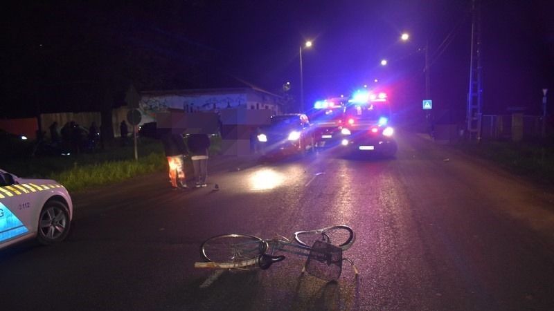 kerékpáros baleset, rendőrség