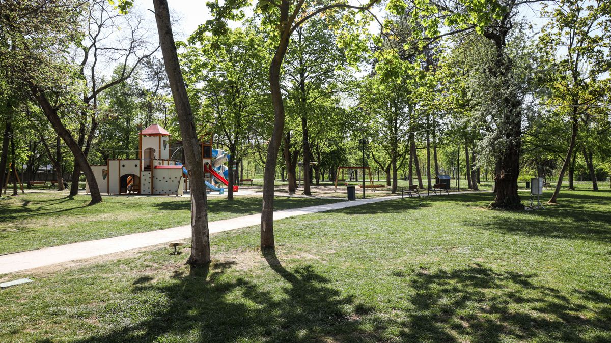 Ormos Imre park, faültetés