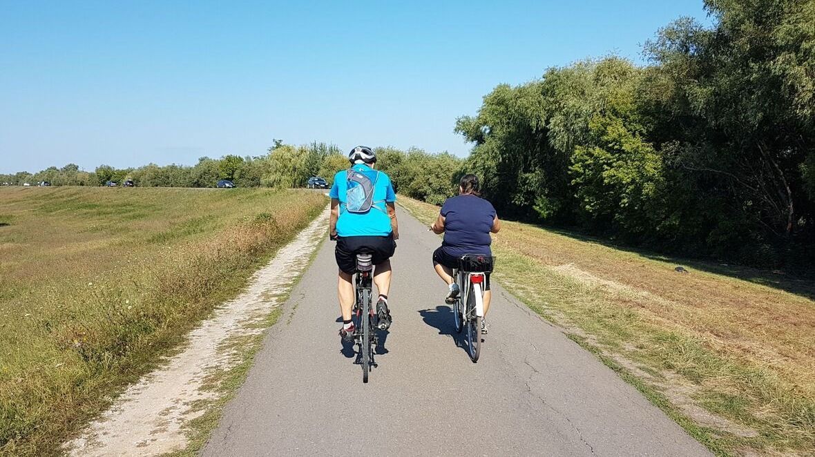 kerékpár, bicikli, Tisza-tó
