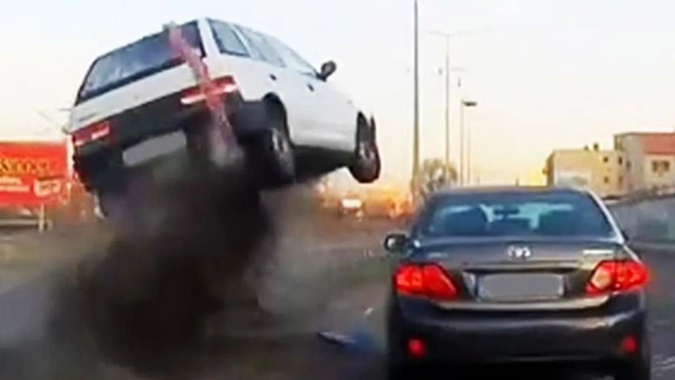 Szó szerint repült egy Suzuki Kőbányán (videó)