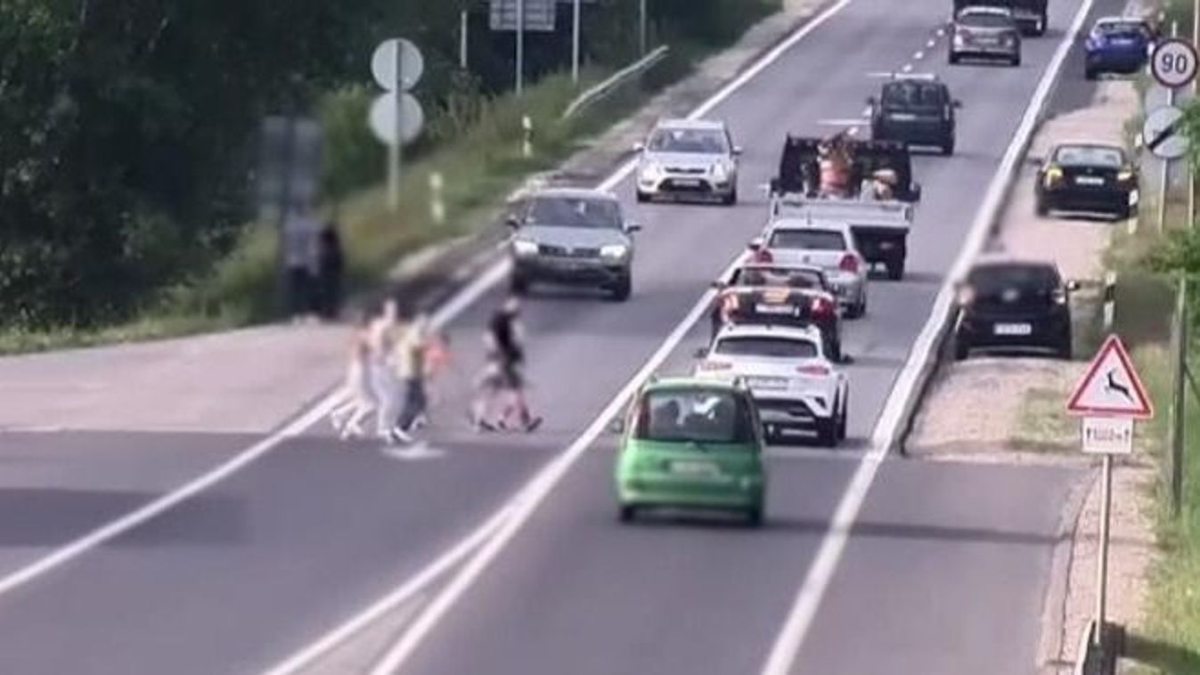 Elképesztő: emiatt rohangált az M2-es autóúton több család, életveszélyben voltak (videó)