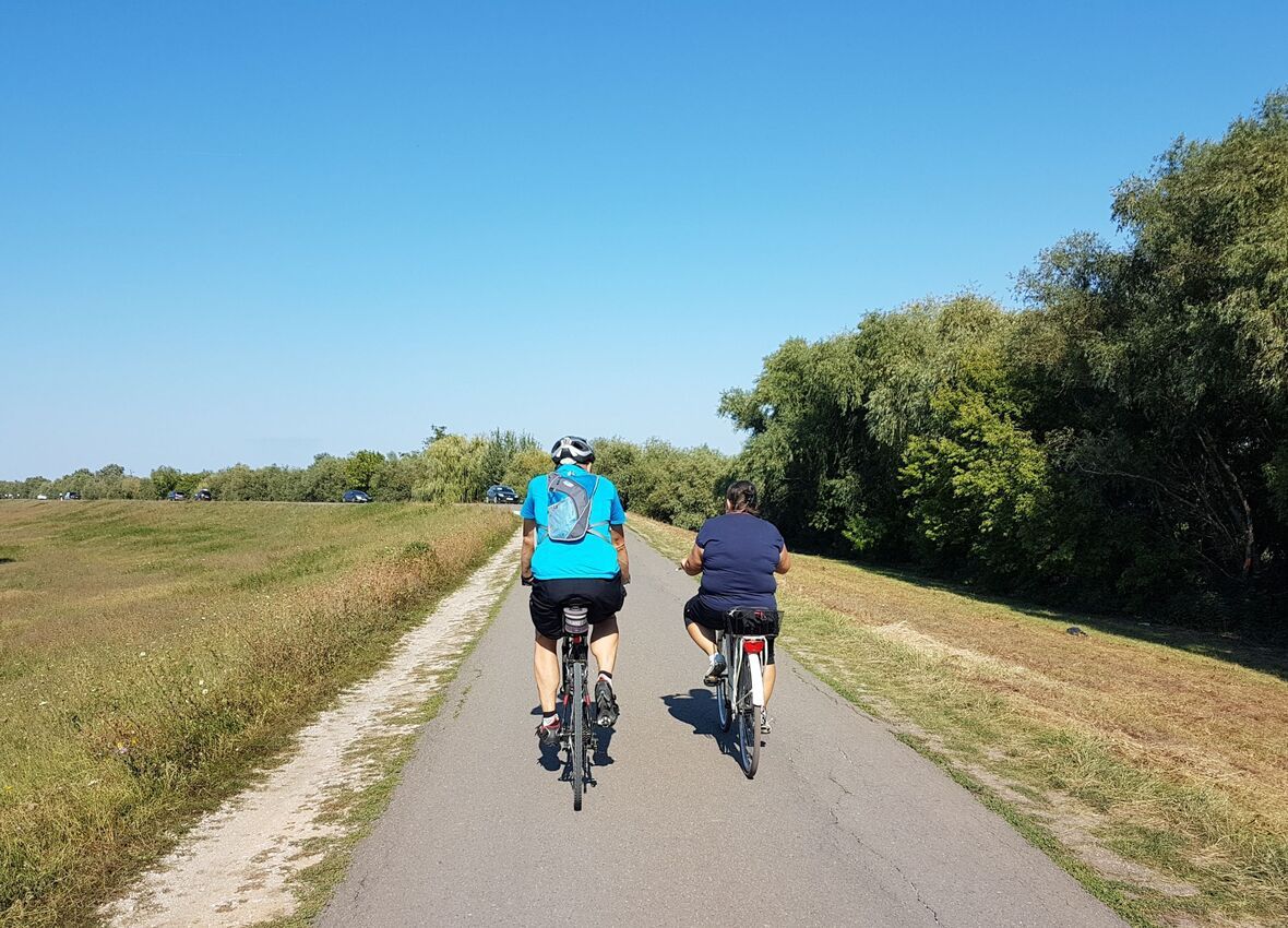 kerékpáros forgalom Tisza-tó