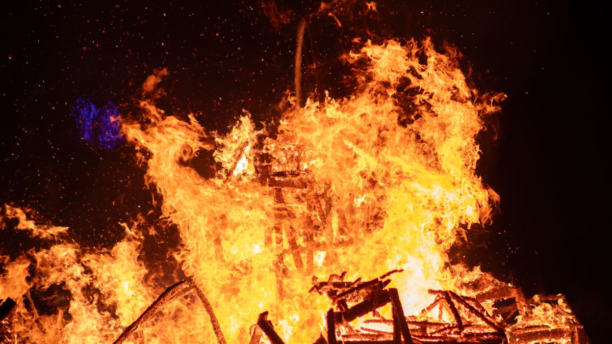 Dramatic,Scene,Of,A,House,Engulfed,In,Intense,Flames,In