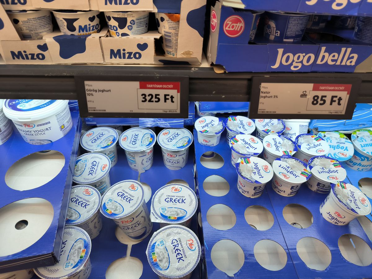 Árrésstop tejtermékek