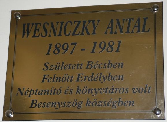 Wesniczky Antal-tábla