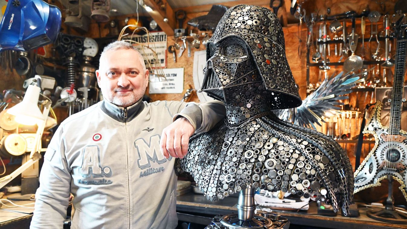 Csavarokból építette meg Darth Vadert a fémszobrász, aki evőeszközökből készült...